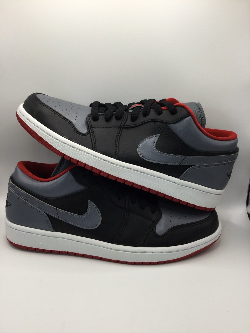 Jordan Low Top Sneakers in Black, Gray and Red